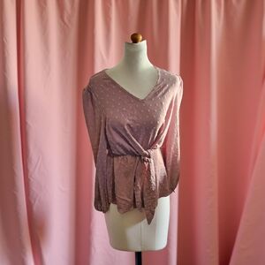 NWOT Size Small Dusty Rose V-Neck Women's Blouse